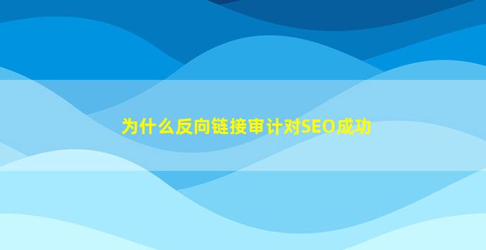 为什么反向链接审计对SEO成功